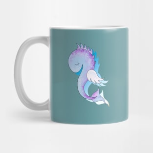 Cute sleepy fish. #design. Marine life concept. Mug